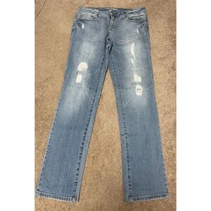 Aeropostale Jeans Women's Light Blue‎ Denim Skinny 10 Reg bayla Distressed